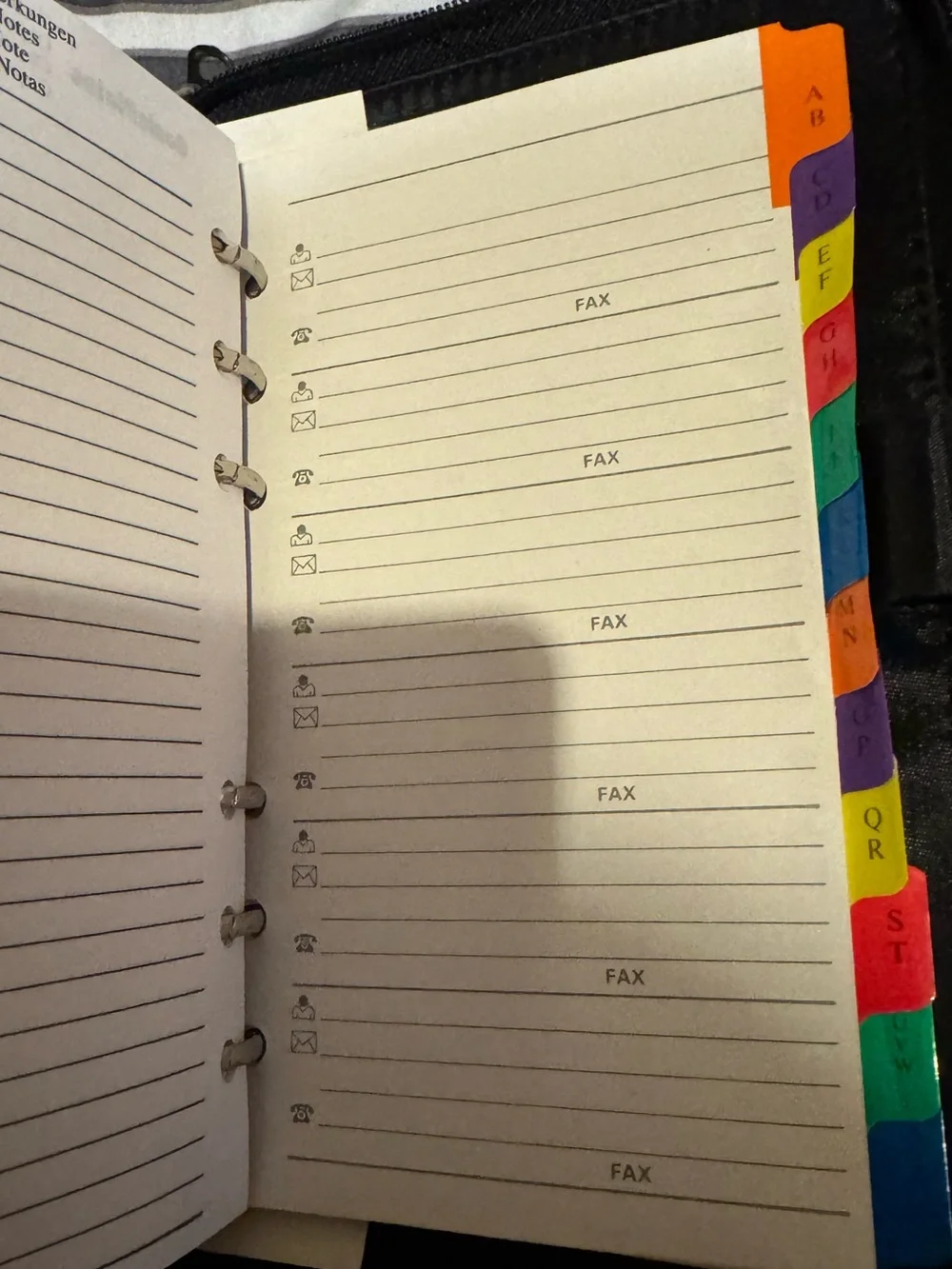 NEW Black Leather Diary Agenda Planner Organizer - Unbranded